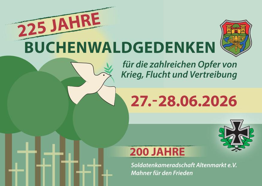 Vorderseite Programmheft Buchenwaldgedenken und 200 Jahrfeier Soldatenkameradschaft Altenmarkt