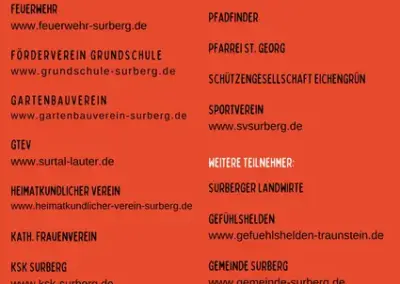 Surberg verein(t) - teilnehmende Vereine